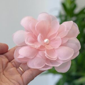 Kẹp tóc cho bé hoa voan cỡ lớn RYA 11393