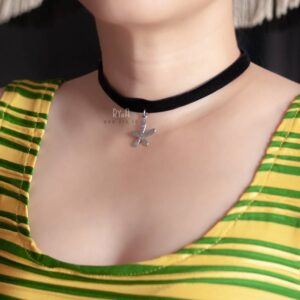 Dây choker mặt hình hoa RYA 75032-1