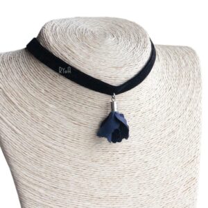 Dây choker mặt hoa vải RYA 750332